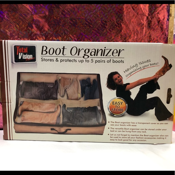 NIB Total Vision Boot Organizer